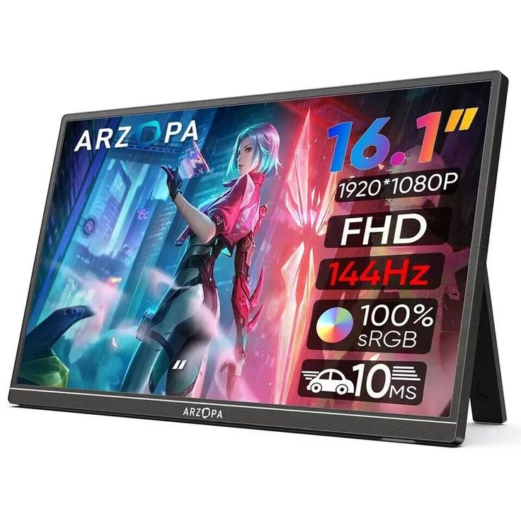 Arzopa Z1FC 16.1 Inch 144Hz Portable Gaming Monitor | FHD IPS Display