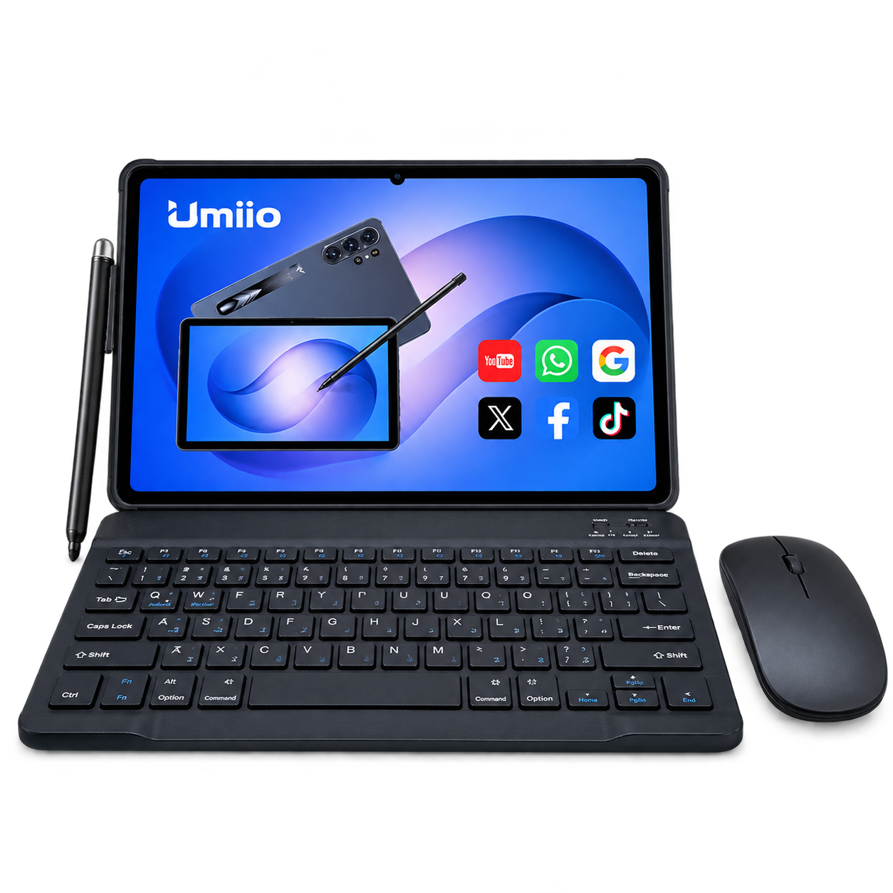 Umiio S26 Ultra 10.1" HD Smart Tablet with Wireless Keyboard, Mouse & Premium Carrying Case